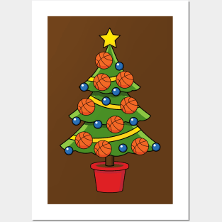 Basketball Christmas Tree Posters and Art